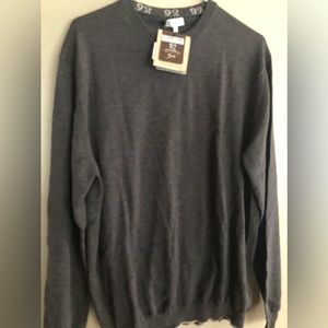NWT CARLO CHIONNA Wool Gray Sweater  $120  Size M